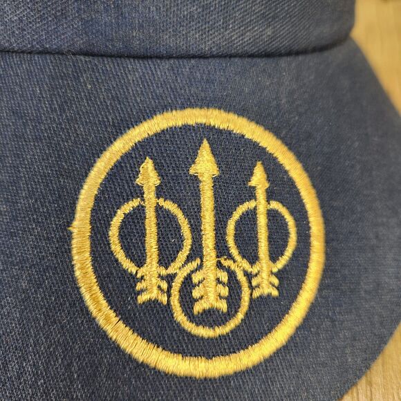 VTG Beretta Trident Logo Derby Cap Navy Blue Visor Louisville KY USA 90s Events - Picture 3 of 10